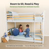 Solid Wood Twin Over Twin Bunk Bed For Kids