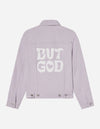 But God Cropped Denim Jacket