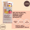 Artigiani dei Sapori, Pasta Gift Set Spaghetti with Garlic, Oil and Chili Pepper Pasta Sauce
