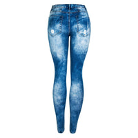 CurveFit Distressed Denim Jeans