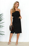 Summer Sun Strapless Button-Down Dress