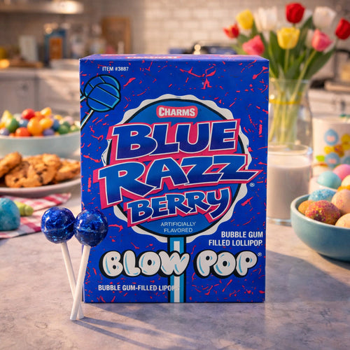 CHARMS Blow Pops Blue Razz Berry Flavor (18.4g) (48ct)