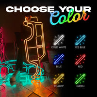 F1 Metal Neon Car Wall Art - MTN0024