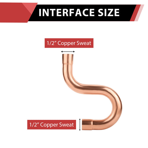 1/2" Copper Suction Line P-Trap Plumbingsell