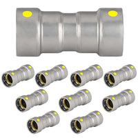 1-1/4" Carbon Press Coupling W/Stop