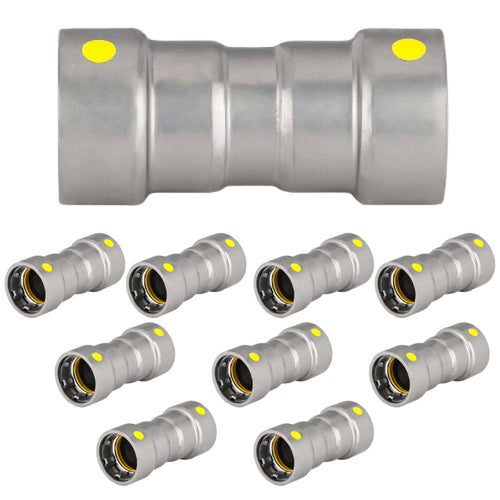 1-1/2" Carbon Press Coupling W/Stop