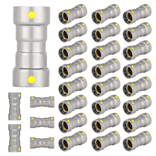 1/2" Carbon Press Coupling W/Stop