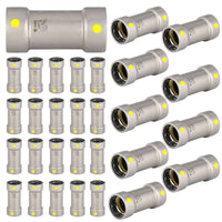 1/2" Carbon Press Coupling, No Stop