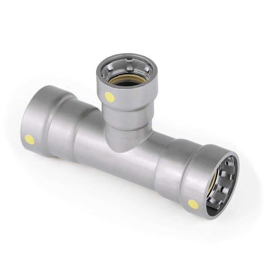 1-1/2" x 1-1/2" x 1" Carbon Press Tee