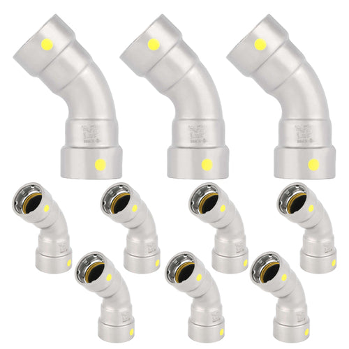 1-1/2" Carbon Press 45° Elbow