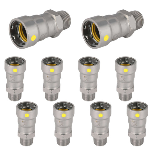 1-1/2" Carbon Press x Male Adapter