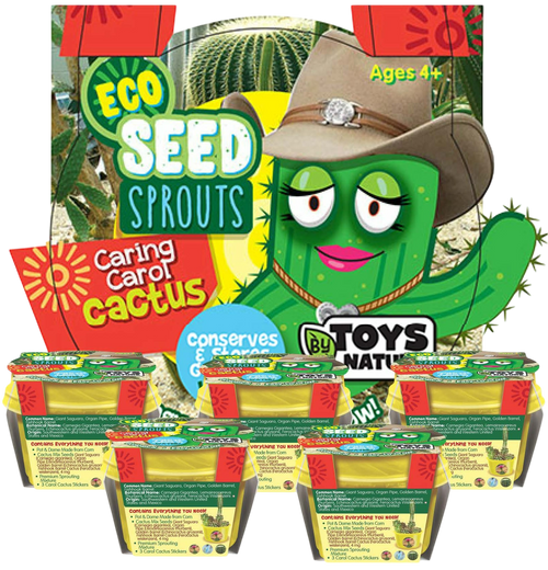 Eco Seed Sprouts Caring Carol Cactus - Multipack of 5