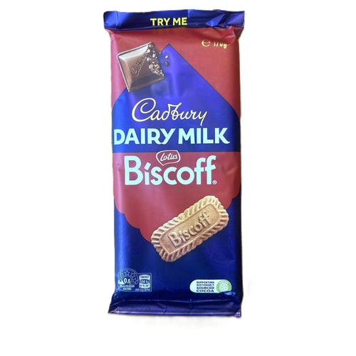 Cadbury Dairy Milk Biscoff 170g – Extra Large Chocolate Bar with Lotus Biscoff (Australia)