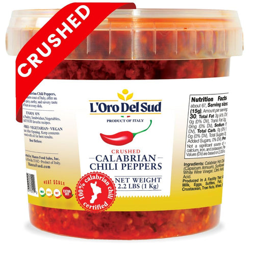 L’Oro Del Sud, Crushed Calabrian Chili Peppers, 2.2 lb (1 kg)