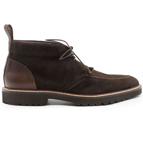 Zelli Italia 46-605-NIC CAMPO HIGH Italian Sueded Goatskin Chukka Boot, Nicotine