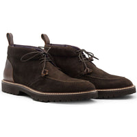 Zelli Italia 46-605-NIC CAMPO HIGH Italian Sueded Goatskin Chukka Boot, Nicotine