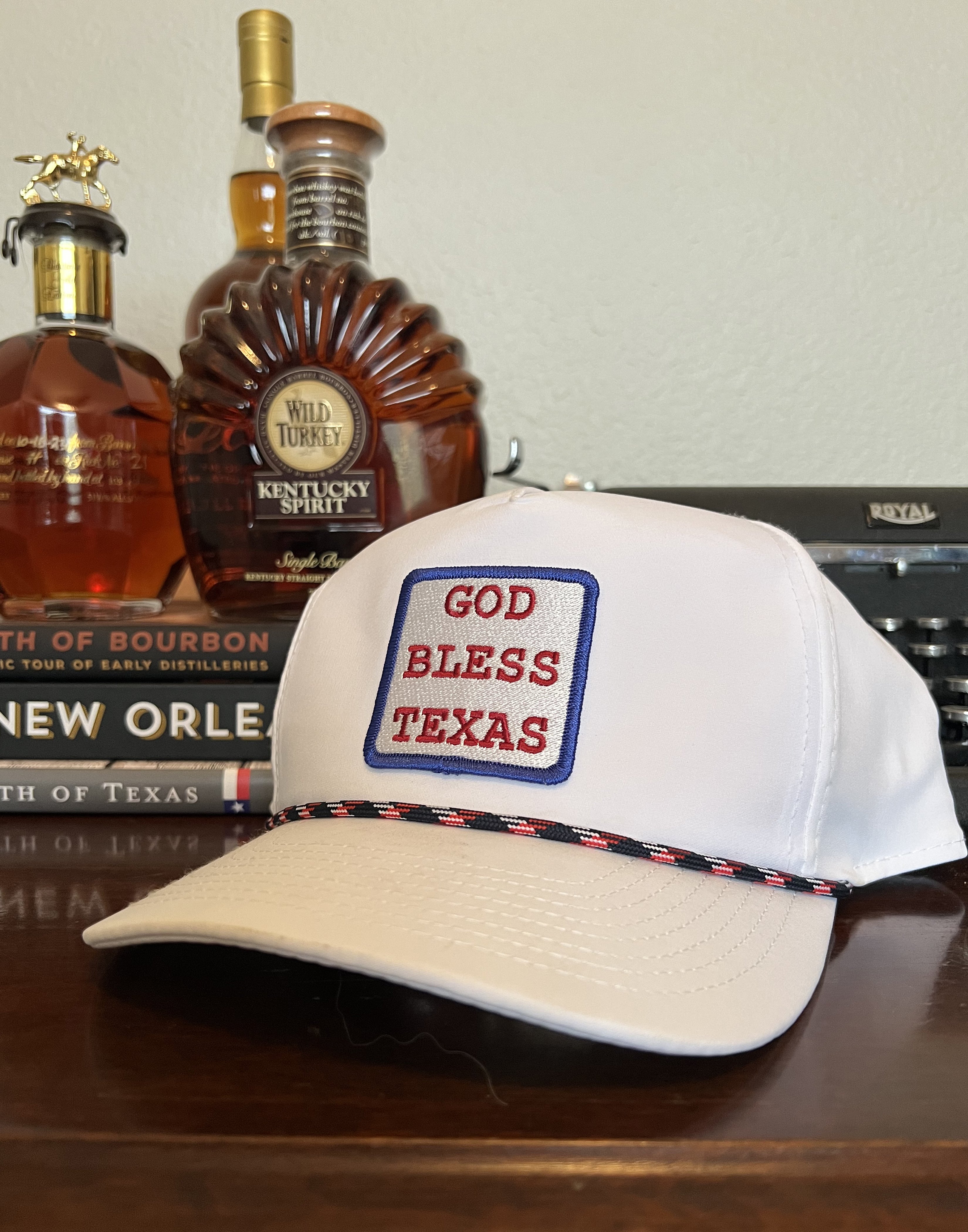 God Bless Texas White Rope Cap - EzBuyCo
