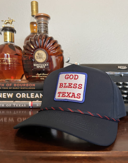 American Duke Apparel Company God Bless Texas Navy Rope Cap