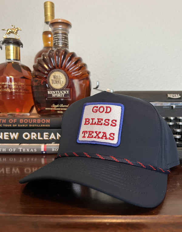American Duke Apparel Company God Bless Texas Navy Rope Cap