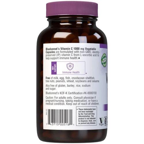 Bluebonnets Vitamin C-1000 mg, 180 Capsules