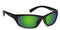 Polarized Amber with Green Mirror / No Bifocal/Reader (Plano) ($90) / Glossy Black