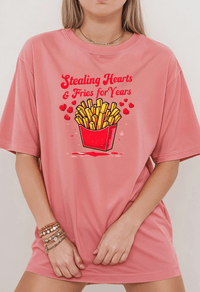 Stealing Hearts and Fries Unisex Ultra Cotton Tee