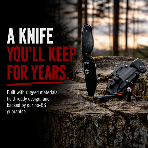 "The Bloodline" 1095 High Carbon Steel Bushcraft Survival Knife Gift Set