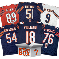 Autographed/Signed Chicago Football Jersey Mystery Box with PSA JSA or Beckett COA