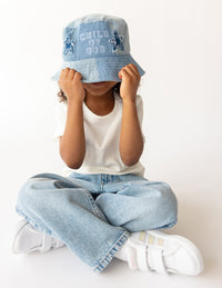 Child of God Denim Kids Bucket Hat