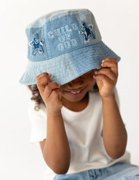 Child of God Denim Kids Bucket Hat