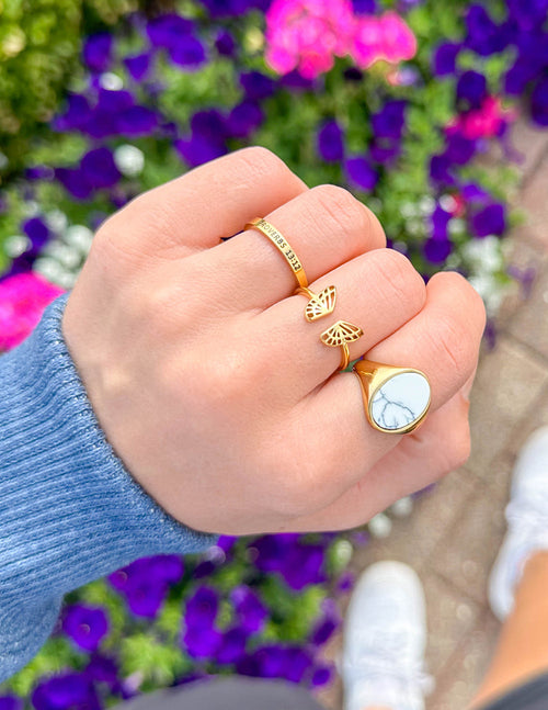 Howlite Stone Ring