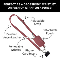 Clip & Go Strap w/Pouch Brushed Vegan Leather SaveTheGirls
