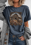 Weathered Barn and Wildflowers Tee
