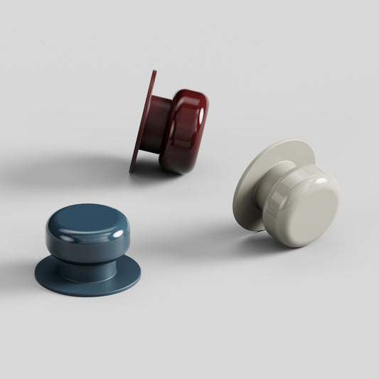 Lacquered Retro "Colette" Round Cabinet Knobs Euro • Knobs