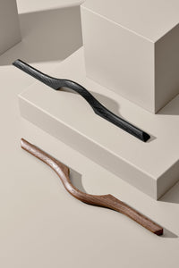 Black Stained Wood "Eros" Drawer Pulls Euro • Knobs