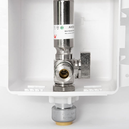 1/2" Push Fit Inlet, Dishwasher Outlet Box, with Copper Water Hammer Arrestor Plumbingsell