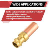 10 Pcs 1/2" Copper Press Connection, Copper Water Hammer Arrestor