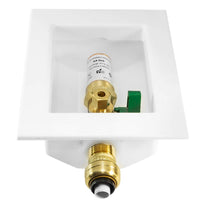 10 Pcs 1/2" Push Fit Inlet, Ice Maker Outlet Box, with Copper Water Hammer Arrestor