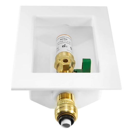 1/2" CPVC PPE Intet, Ice Maker Outlet Box, with Copper Arrestor