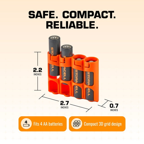 Slimline AA 4 Pack (Orange)