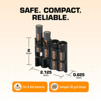 Slimline AAA 4 Pack (Black)