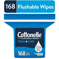 Cottonelle Fresh Care Flushable Wipes Refill 168ct