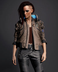 Cyberpunk 2077 Valerie Samurai Bomber Leather Jacket