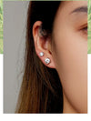 D Color VVS1 1ct Moissanite Stud Earrings 925 Sterling Silver Wedding Gift