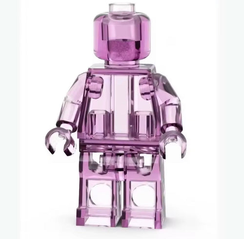 Set of 12 Transparent Brick Figures – Clear Brick Figures (Adult Builds & Display-Grade)