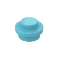 Medium Azure 4073 1x1 Round Plate Brick – Choose Quantity – Brick-Compatible Bulk Lot