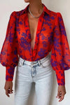 Long Sleeved Single Breasted Casual Top | Colorful Cowgirl Fashion for Every Day