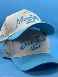 The "Mom-Ville" Script Hat Light Blue - LAST CALL