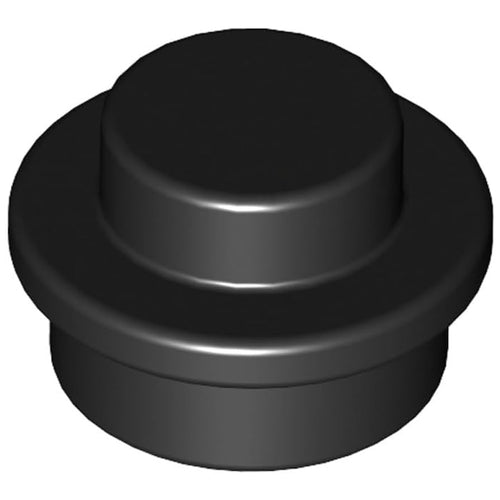 Black 4073 1x1 Round Plate Brick – Choose Quantity – Brick-Compatible Bulk Lot