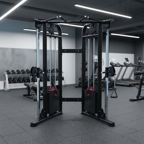 Muscle D Fitness 88" Dual Adjustable Pulley – Compact Cable Machine